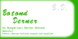 botond derner business card